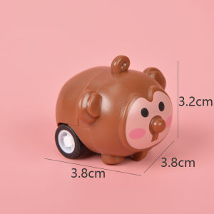 [Choo Choo Toy] Cute Animal Pull Back Car Tiger Inertia Toys Kids Gifts Door Gift Mini Toys 回力动物小汽车 Mainan Mini - BT275