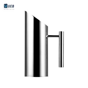 Ueblock✈ 1/2L Kitchen Cold Wine Pitcher Stainless Steel Wine Divider Container Fruit Juice Pitcher Ice Cold Freeze Water Pot Kettle for Restaurant Cafe Mix Bar