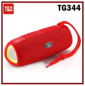 T&G TG344 TWS HiFi Portable Wireless Bluetooth V5.3 Speaker with Colorful Light and Strap