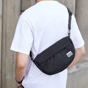 Mens Canvas Banana Sling Bag Waterproof Messenger Bag Black