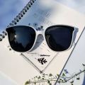 Korean Viral UV400 Sun Block Fashion Square Cat Eye Plain Black Sunglasses Mirror Dark Glasses Unisex. 