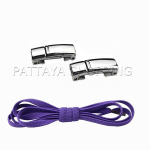 เชือกผูกรองเท้า แบบแม่เหล็ก ยืดหยุ่น ใช้งานง่าย สีพื้น จํานวน 1 คู่ Shoelace