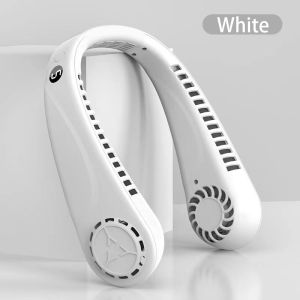 SG [READY STOCK] 2024 New Style Hanging Neck Fan USB Charging Portable LED Digital ​Display Leafless Outdoor Sports Lazy Foldable Fan