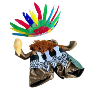 Indian Pet Clothing Halloween Dress For Dog Costumes Dog Hoodie with Hat Pet Transformation Outfit