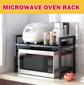 Retractable Kitchen Shelf Countertop Microwave Oven Rice Cooker Rack Iron Finishing Rack