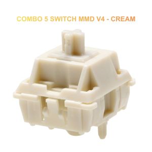 Combo 5 Switch MMD V4 - Switch MMD Cream V4 Và Purple V4 Chân 5 PIN Linear