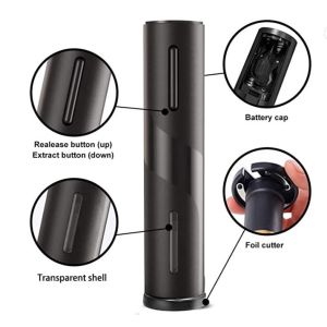 5 in 1 Electric Wine Bottle Opener 6In1 Gift Set Battery Operated Automatic Corkscrew Kit for Wine Lovers Gift Home