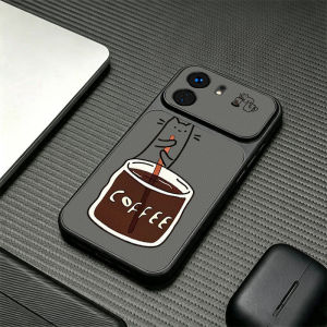 PBZZ Case for POCO C65 5G REDMI 13C 2023 4g phone casing Softcase Silicone shockproof Cover new design aesthetic cute Coffee cat for girls purple KNKFCM3