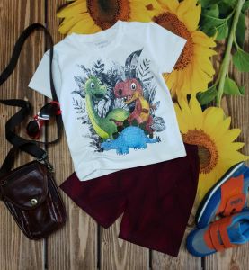 [Cao Cấp Cực Đẹp] Đồ Bộ Bé Trai Size Đại 10kg-40kg Chất Cotton Co Giãn 4 Chiều Mềm Mịn Rất Mát Hình Khủng Long-1409/10