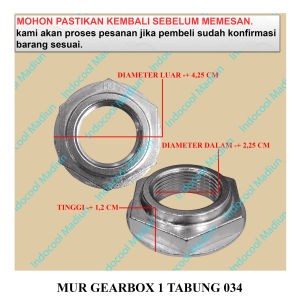 MCAB MUR GEARBOX MESIN CUCI / MUR GERBOK / MUR GEARBOX 1 TABUNG 034