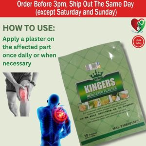 KINGERS MEDICATED PLASTER 10S exp date 11/2024