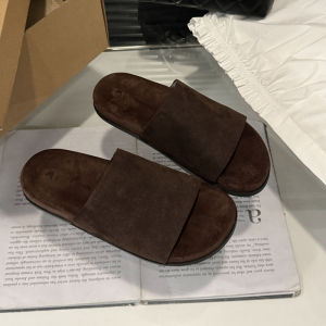 Retro Flat Strap Sandals For Women New Soft Leather Casual Open-Toe Slippers For Outdoor Wear