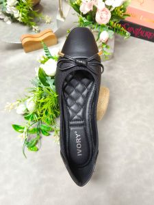 Ivory Sepatu Wanita Hak Pantofel 25cm Pita Formal 888-V162