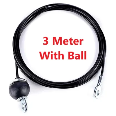 Gym Pulley Cable Steel Wire Rope Kawat Sling 88mm Single Katrol Pulley Gym Logam Roda Pulley Kable Baja Angkat Beban Fitness Tebal 5mm Arm Strength Pull Down Triceps Lifting Training 2m 3m Katrol Home