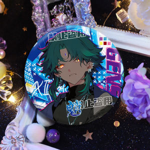 Genshin Impact Reflective Double Flash Badge Wanderer Kazuha Xiao Venti Heizou Coat of arms brooch Tinplate goods Itabag pendant decoration A gift for a friend