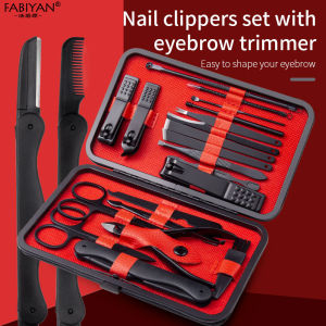 Manicure Kits 18/20/26 Pcs Stainless Nail Art Tools Kits Steel Nail Clipper Cutter Trimmer Nail File Scissor Ear Pick Grooming Kit Manicure Set Pedicure Toe Tools Use For Hand Foot Face