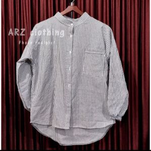 Kemeja Sierra Kirani motif Salur Wanita Terbaru // Model Cutting Oversize