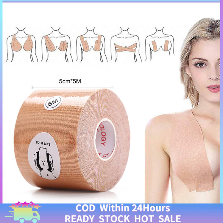 Ready Stock】5M Women's Boob Tape Chest Paste Invisible Bra Nipple