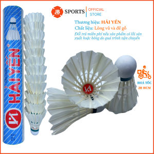 Hộp Cầu Lông Đế Gỗ Hải Yến Xuất Khẩu Ống Cầu Lông Xanh Dương Trái Cầu Lông Vũ Trắng Quả Cầu Lông Vịt Thi Đấu Và Luyện Tập