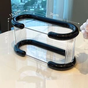 อะคริลิแต่งหน้าออแกไนเซอร์วางซ้อนกันได้น้ำหอมออแกไนเซอร์เครื่องสำอางกรณีแสดงสำหรับโต๊ะเครื่องแป้งห้องน้ำห้องน้ำชั้นวางถ้วยชั้นเก็บ