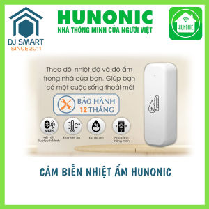 Cảm Biến Nhiệt Ẩm Hunonic Công Nghệ Bluetooth Mesh - Kiểm soát môi trường qua điện thoại - Dễ Dàng Sử Dụng Và Lắp Đặt - Chinh Hãng Bảo Hành 12 Tháng