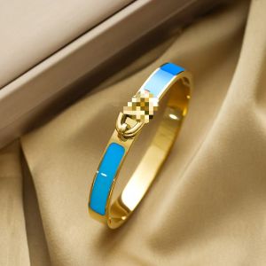 【通体钛钢】欧美跨境H猪鼻子手镯时尚百搭潮流珐琅滴胶个性小众