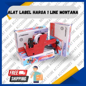 Alat Label Harga Price Labeller Mesin Label Harga Montana TML-1L 8 Digit 1Line Merah