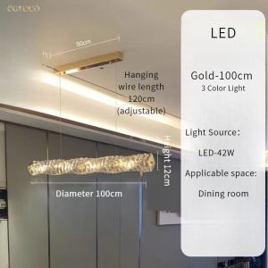 Simple Italian Post-Modern Light Luxury Crystal Lamp Dining Room Chandelier Dining Room Dining Table Bar Lamp Lighting