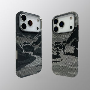 Abstract Mountains Rivers Case for iPhone 17 16 15 Pro Max Magnets Back Cover Camera Lens Full Ring Hard PC Phone Coque