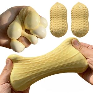 【1-3 Days Delivery】Peanut Squishy ASMR Stress Ball Handmade Sensory Squeeze Fidget Toy Anxiety Relief for Kids Adults
