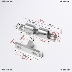 [COD] Millennium 43 50 60 70mm tủ đồng cảm ứng hạt khóa tự khóa cửa lò xo kẹp chốt tủ quần áo bền bóng đôi bắt
