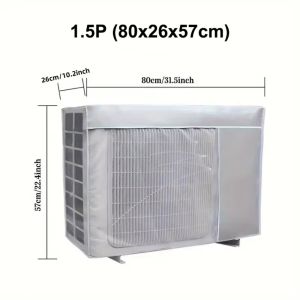 YESMILE Silver Air Conditioner Cover Dustproof Multisize Air Conditioner Protective  Sunscreen Cover Outdoor