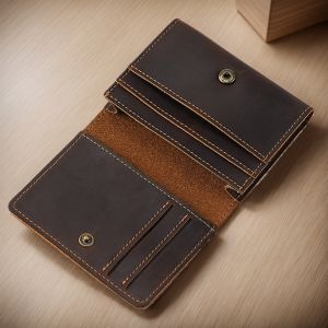 Điên cổ điển da ngựa Ví đựng thẻ tín dụng nam da bò thật mỏng ID VIP túi đựng thẻ nhỏ