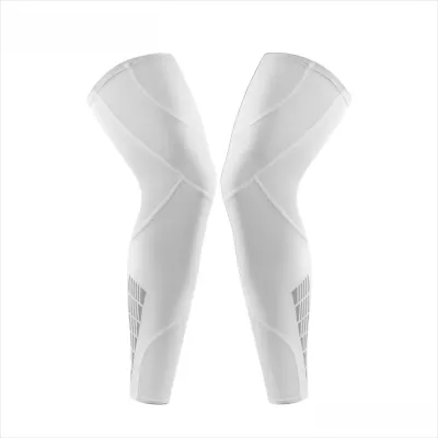 FANGCU272 1 Pair Breathable Compression Leg Sleeve UV Protection Full Length Full Length Leg Sleeves High Elasticity Non-slip Long Leg Sleeves for Men Women Running Basketball