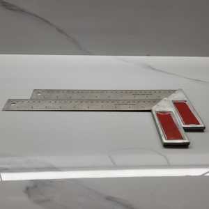 Penggaris Siku tukang Stainless steel isi 2pcs