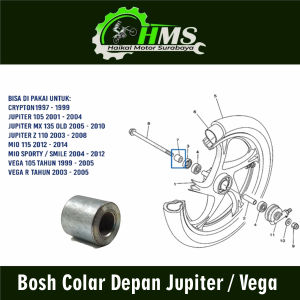 Bosh Colar Depan Jupiter / Vega - Bos Roda Luar Tromol Depan Kanan Yamaha Cypton Vega Old Vega R