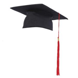 Classical Black Graduation Hat With Soft Lining and Tassels For Adult Academic Ceremonies And Photography Dressingup