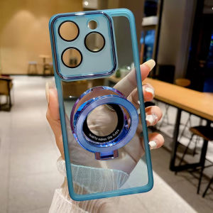 Casing for Infinix Note 40X 5G X6838 2024 Transparent With glitter powder Ring Holder cover For Note40X Soft Slim Back cases