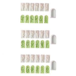 7pcs Floral Shape Molds for Crafting Unique Polymer Clay Earrings Accessory Tool Handmade Making Supplies