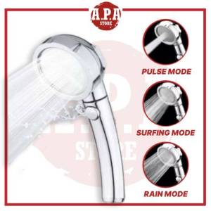 APA High Pressure Hand Shower Head 3 Modes Rainfall Shower Head Pipe Handheld Shower Kepala Paip Shower Bathroom
