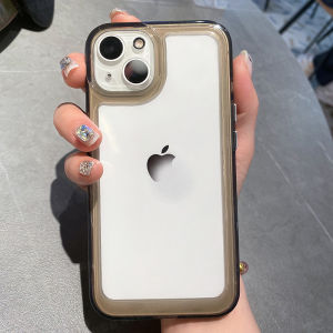 NIWINEE Ốp Điện Thoại Sang Trọng Ống Kính Chống Rơi Tất Cả Trong Một Cho iPhone 7 8 SE 2020 11 11 Pro 11 Pro Max 12 12 Pro 12 Pro Max 13 14 Plus 13 13 Pro 13 Pro Max vỏ Bảo Vệ Chống Trượt Trong Suốt Màu Trắng Vỏ Kính Mica Cặp Đôi Kẹo Nhiều Màu