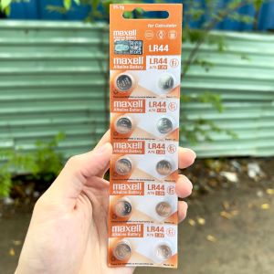 Vỉ 10 Viên Pin Cúc Áo Maxell LR44 (AG13) Nhật Bản 15V