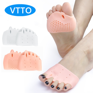 VTTO 1Pair Transparent Silicone Forefoot Anti-abrasion Foot Insole Gel Insert Breathable High Heel