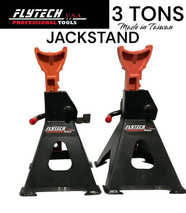 Auto Flytech FLYTECH USA JACK STAND MECHANIC TOOLS FLYTECH QUALITY TAIWAN 3TONS 6 ...