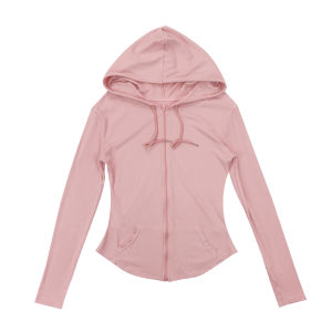 Jaket Hoodie Olahraga Polos Zipper Wanita Terbaru/Baju Atasan Sport Lengan Panjang Ritsleting Behan Spandex Fitness Yoga