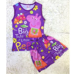 Happy Baby & Kids Peppa Pig Terno Sando+Shorts For Girls Set