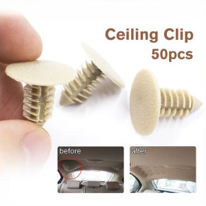 50PCS Car Ceiling Roof Clip Fastener Rivet Buckle Auto Trim Clips Top Cover Lining Nylon Buckle