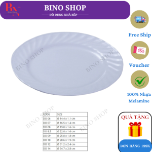 Dĩa Nhựa Melamine Xoắn Cạn Nhiều Size