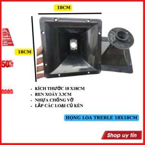 Họng loa treble kèn ren xoáy kích thước 18CMX18CM  nhựa dày- 1 ĐÔI