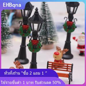 [COD] EHBqna KITCHEN บ้านตุ๊กตา1:12คริสต์มาสไฟถนนโคมไฟตกแต่งคริสต์มาสตกแต่งสวนภูมิทัศน์ไมโครนางฟ้า